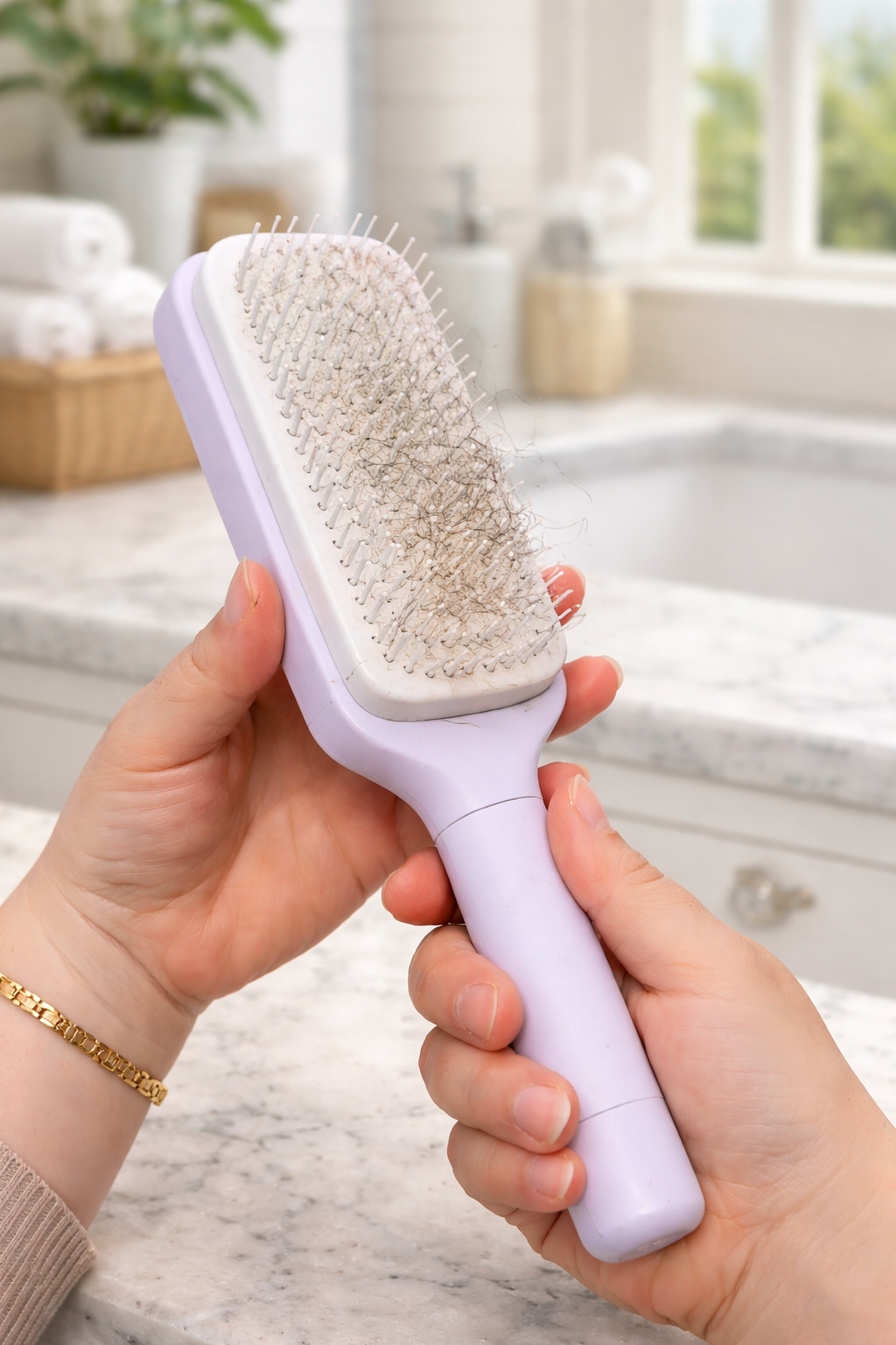 Self-Cleaning Hair Brush