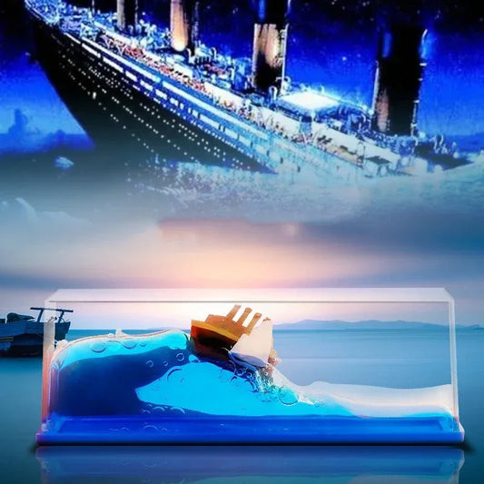 DriftTitan™ – Floating Ship Liquid Bottle Decor [Relaxing Motion + Elegant Display]