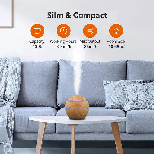 AromaMist™ – USB Ultrasonic Mini Air Humidifier & Aroma Diffuser [Relaxing Air + Moisture Balance]